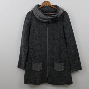 Marisol Gray Wool Long Sleeve Sweater Jacket